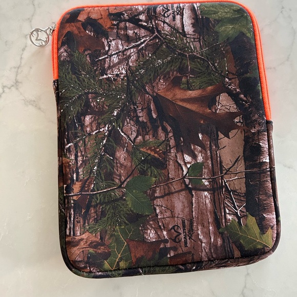 Realtree Camouflage Tablet Sleeve with Orange Trim - Picture 1 of 4